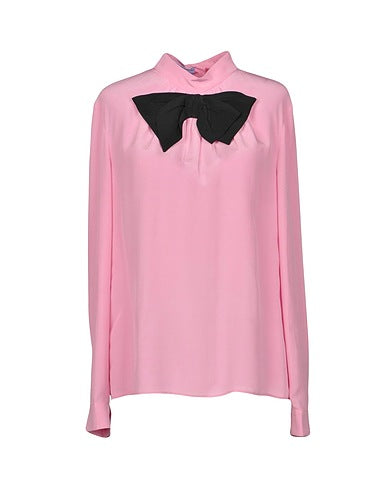 Preloved Prada Pink Silk Blouse with Bow IT44