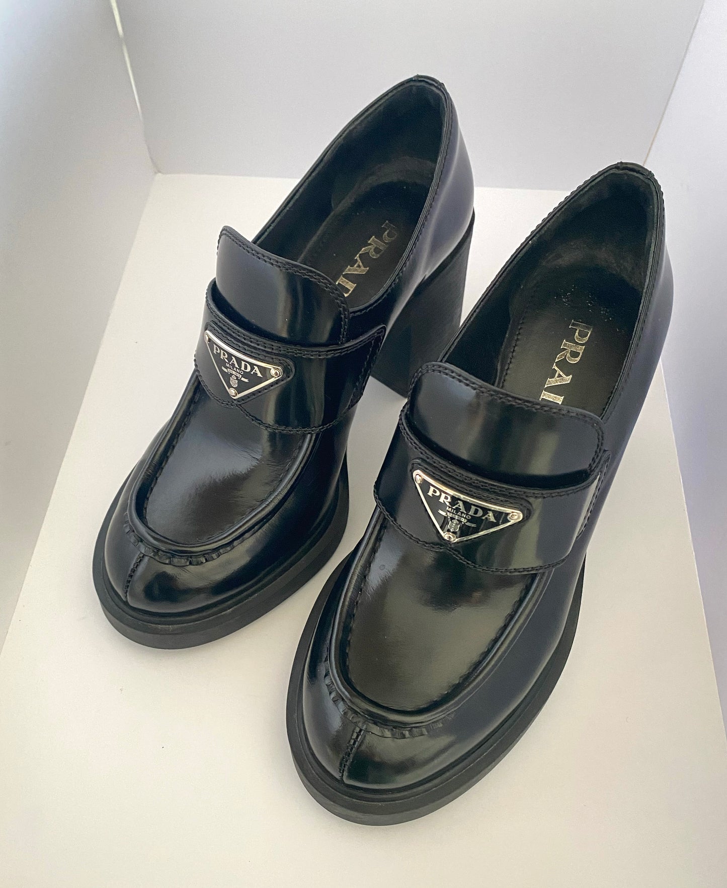 Preloved Prada Chocolate Loafers UK4/37
