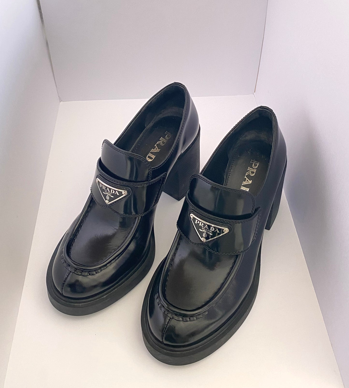 Preloved Prada Chocolate Loafers UK4/37