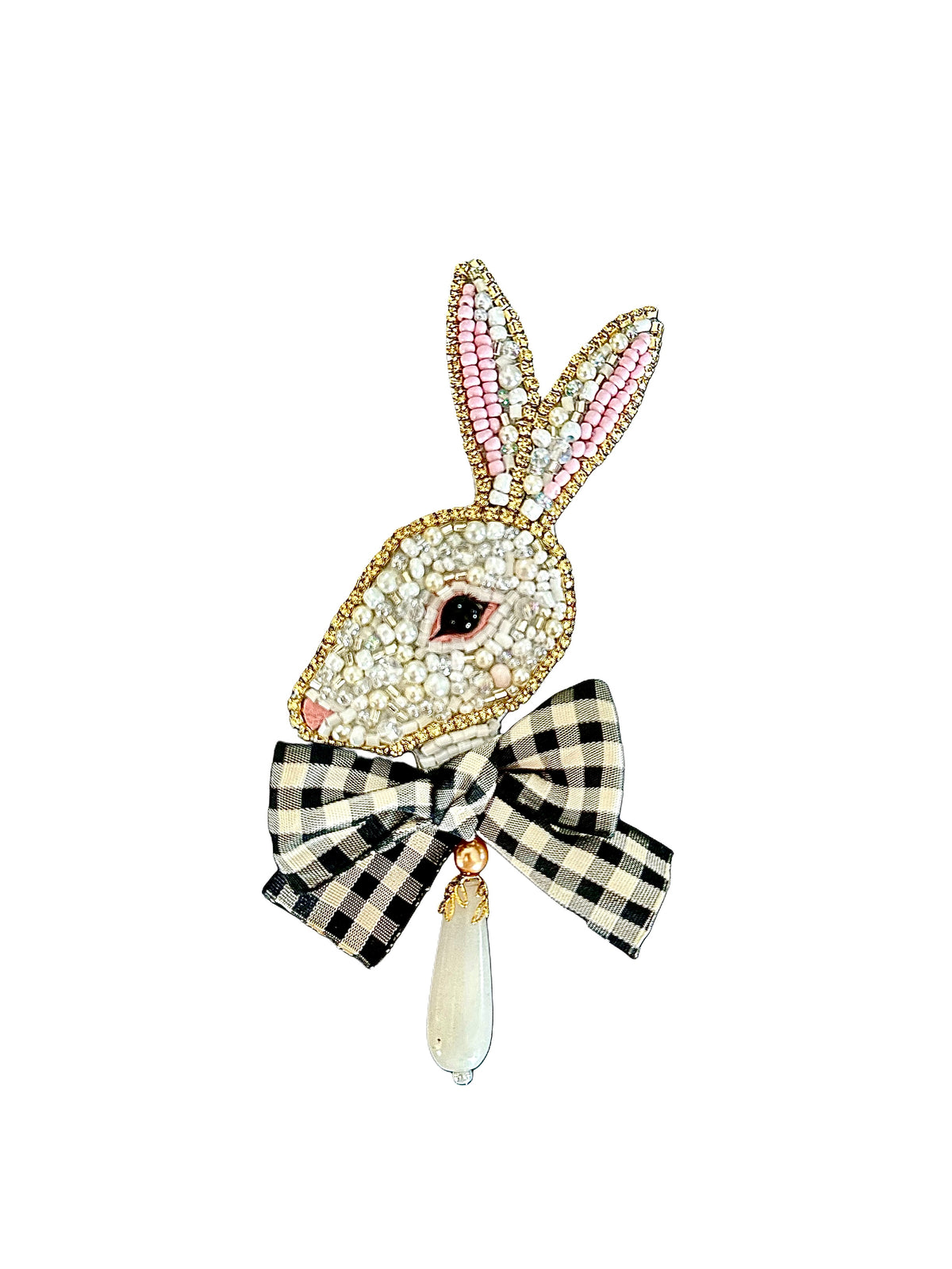 Bunny with the Bow Brooch