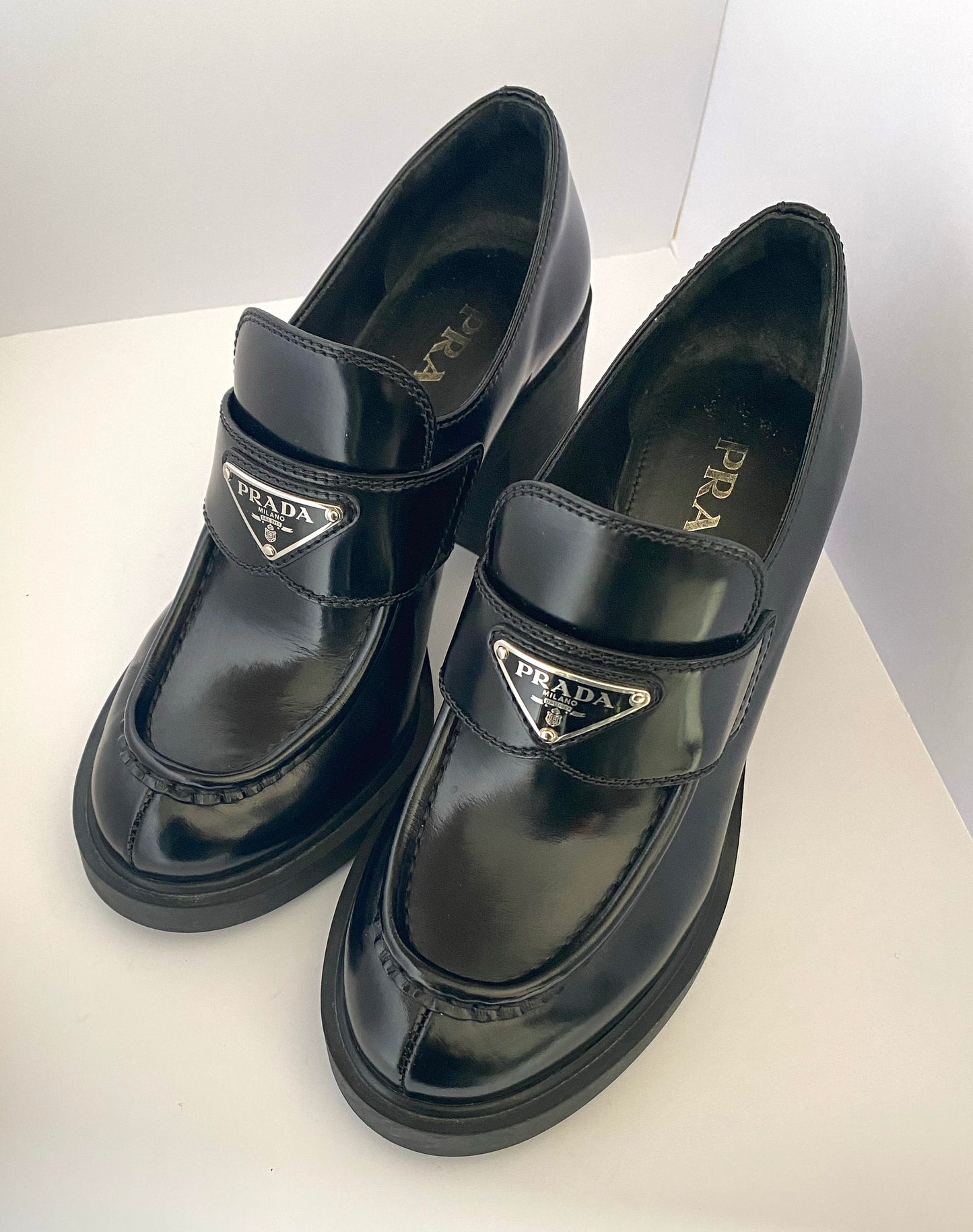 Preloved Prada Chocolate Loafers UK4/37