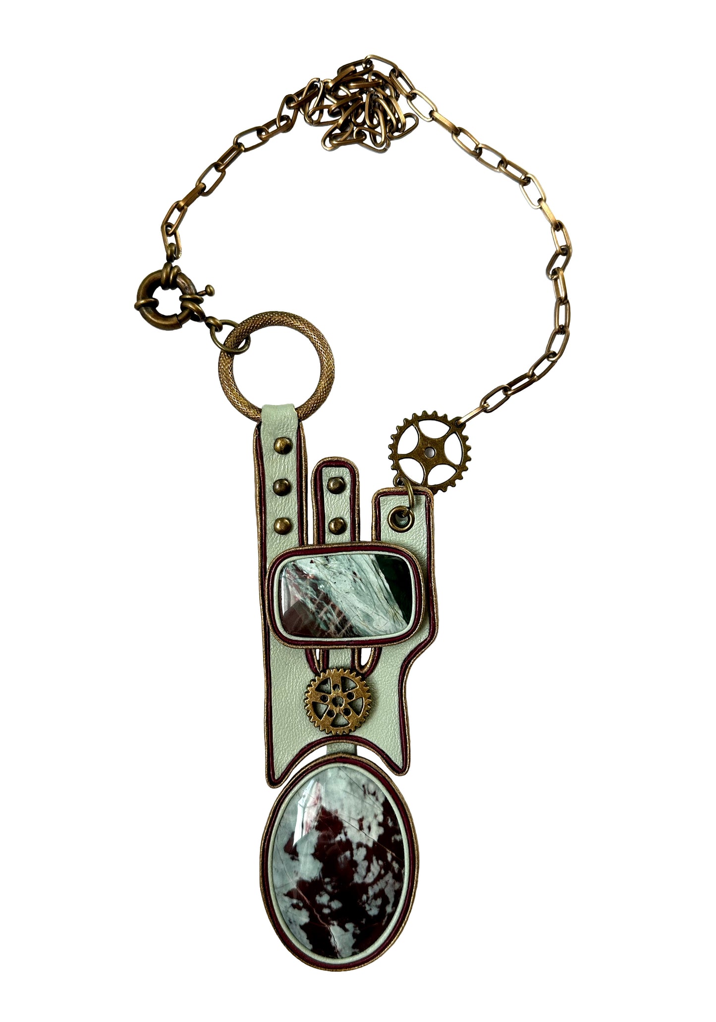 Agate Leather Necklace