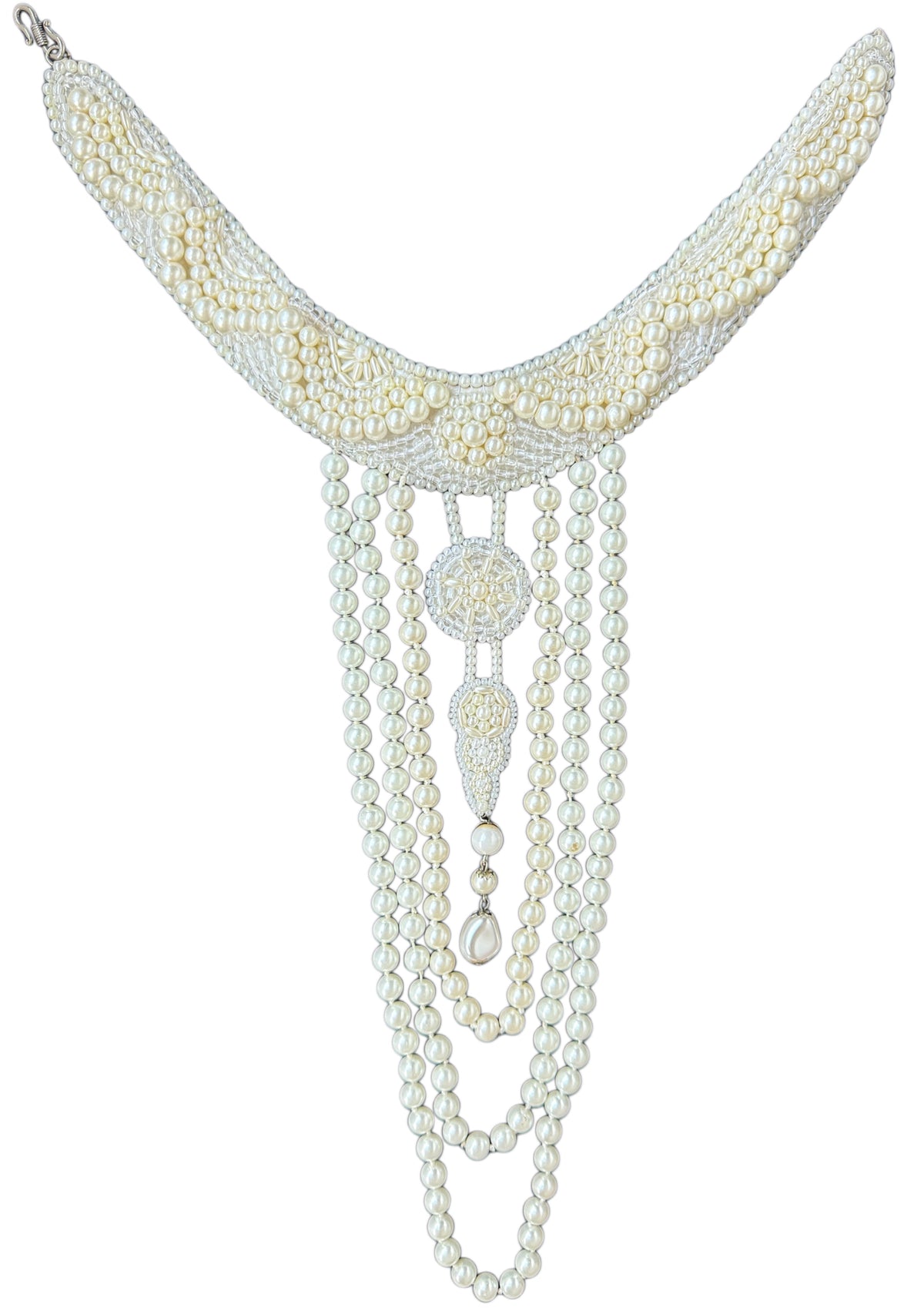 Cascading Faux Pearl Necklace
