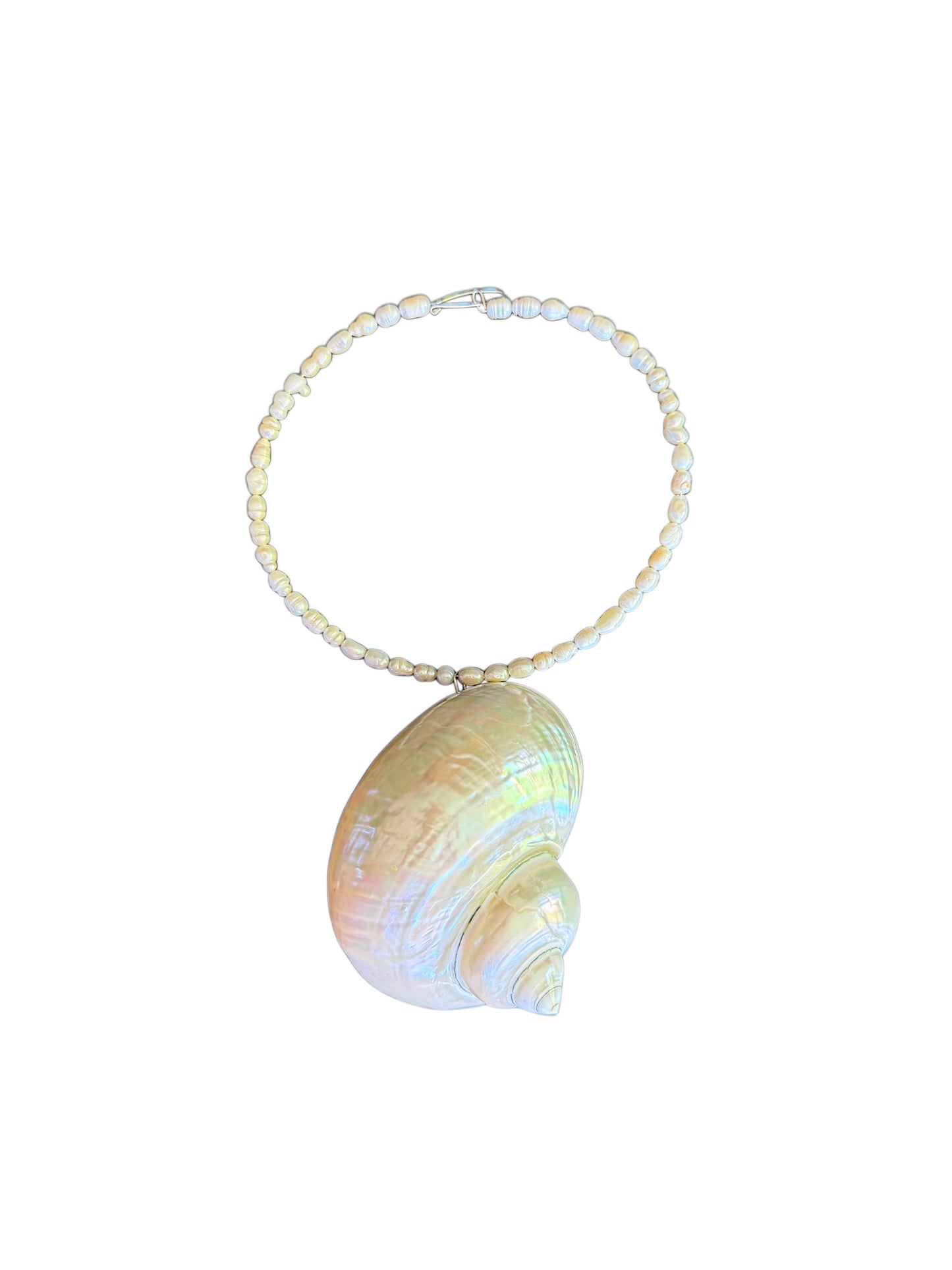Giant Shell Necklace - white