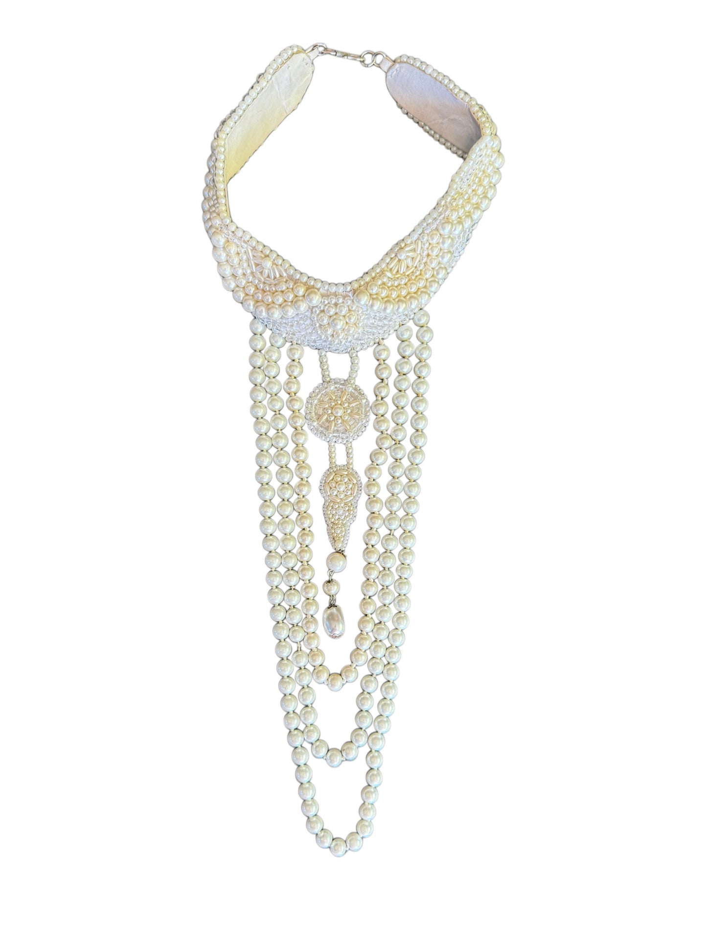 Cascading Pearl Statement Necklace