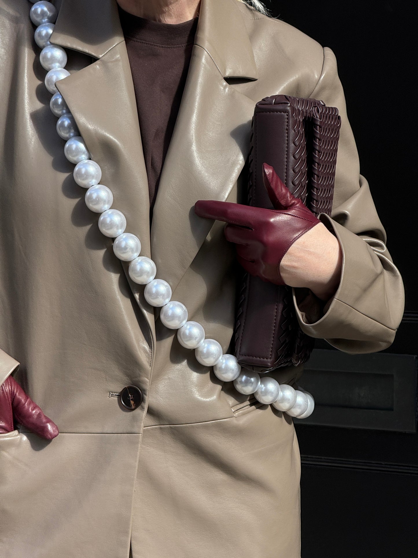 Giant pearl necklace